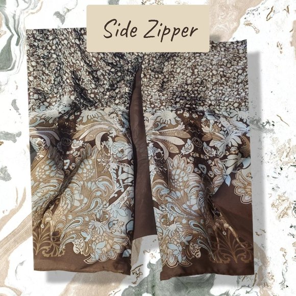 Ann Taylor size 8 brown & blue wide-strap camisole, EUC - Picture 3 of 6